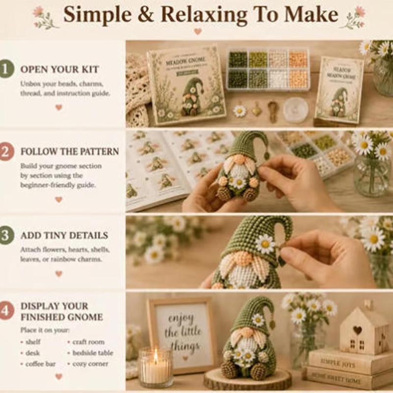 3D DIY Wichtel Perlenkunst Set Mit Vollständigen Materialien & Anleitung Perlen Bastelset Perlenwichtel DIY Kit Für Erwachsene & Bastelliebhaber