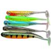 3D Rainbow Fish T-tail Soft Bait: 9cm/5g or 7cm/2g, with High Brightness Reflective Embedded Aluminum Foil.
