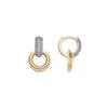 Earrings - LUXENTER - Eithe - 18K Gold Plated - Brilliant Zircons - White