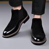 Men's Trendy Velvet-Lined Martin Chelsea Boots for Autumn/Winter