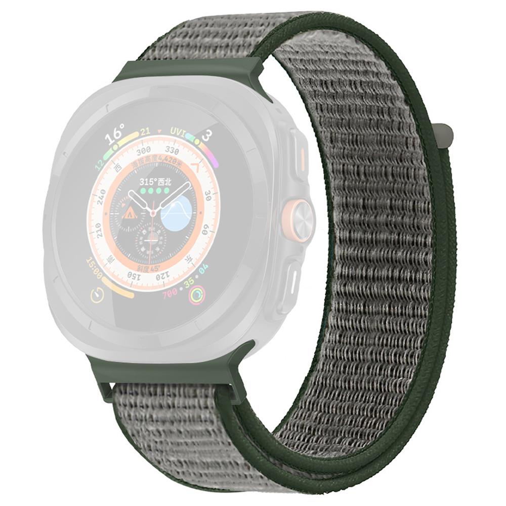 

Для Samsung Galaxy Watch Ultra 47 мм Регулируемый плетеный нейлоновый ремешок на замену Dark Olive