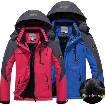 Veste d'hiver d'extérieur coupe-vent chaude en coton pour couples