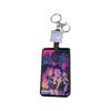 Push-pull Sliding Card Holder Acrylic Decorative Keychain Automatic Retractable Rope