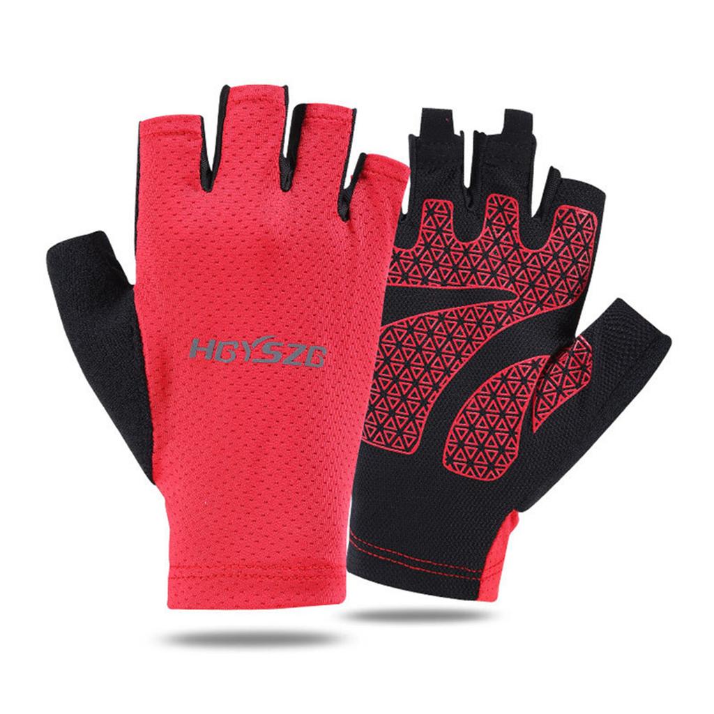 Half Finger Cycling Gloves Anti-Slip Breathable Summer Mountain Bike Fingerless Glove Cycling Ladies Gentlemen Fishing Mit Practical Use
