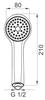 Stella 1-Function Shower Head, Chrome