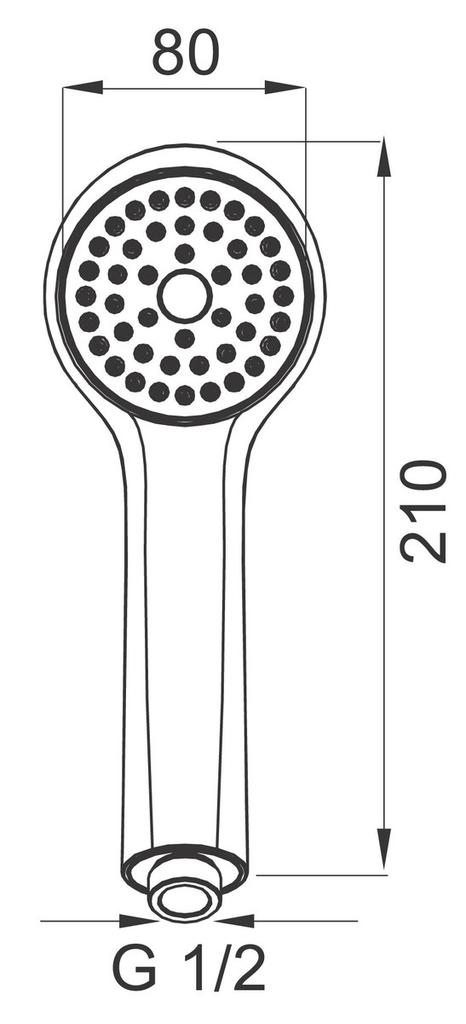 Stella 1-Function Shower Head, Chrome