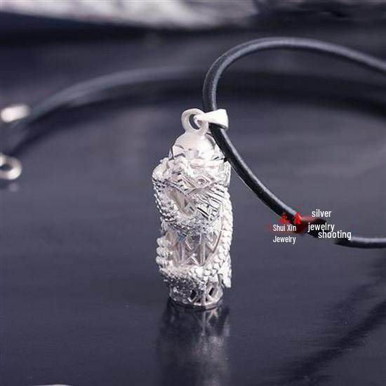 Sterlingsilber Drachen Säulen Anhänger Halskette: Trendiges Tierkreiszeichen-Design, Kühne Persönlichkeit, Ideales Weihnachtsgeschenk für Freund.