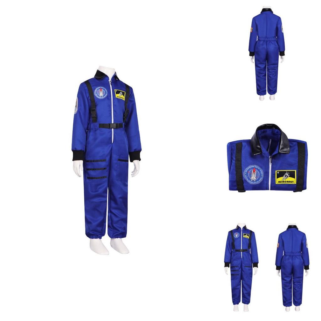 Astronaut Halloween Costume For Kids Polyester Space Suit For Cosplay And Parties