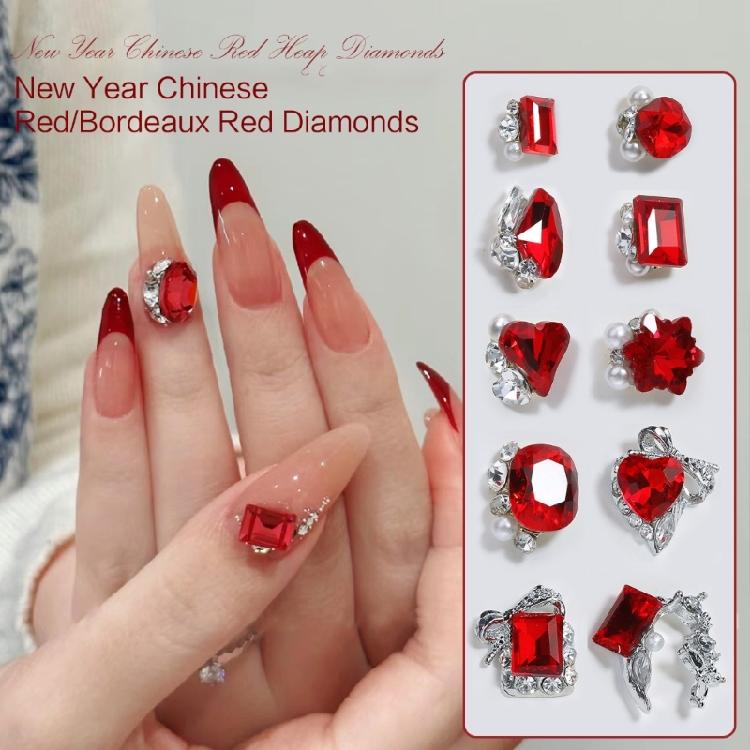 5pcs Chic Nail Art Rhinestones DIY Art Nail Accessories for Special Occasions
