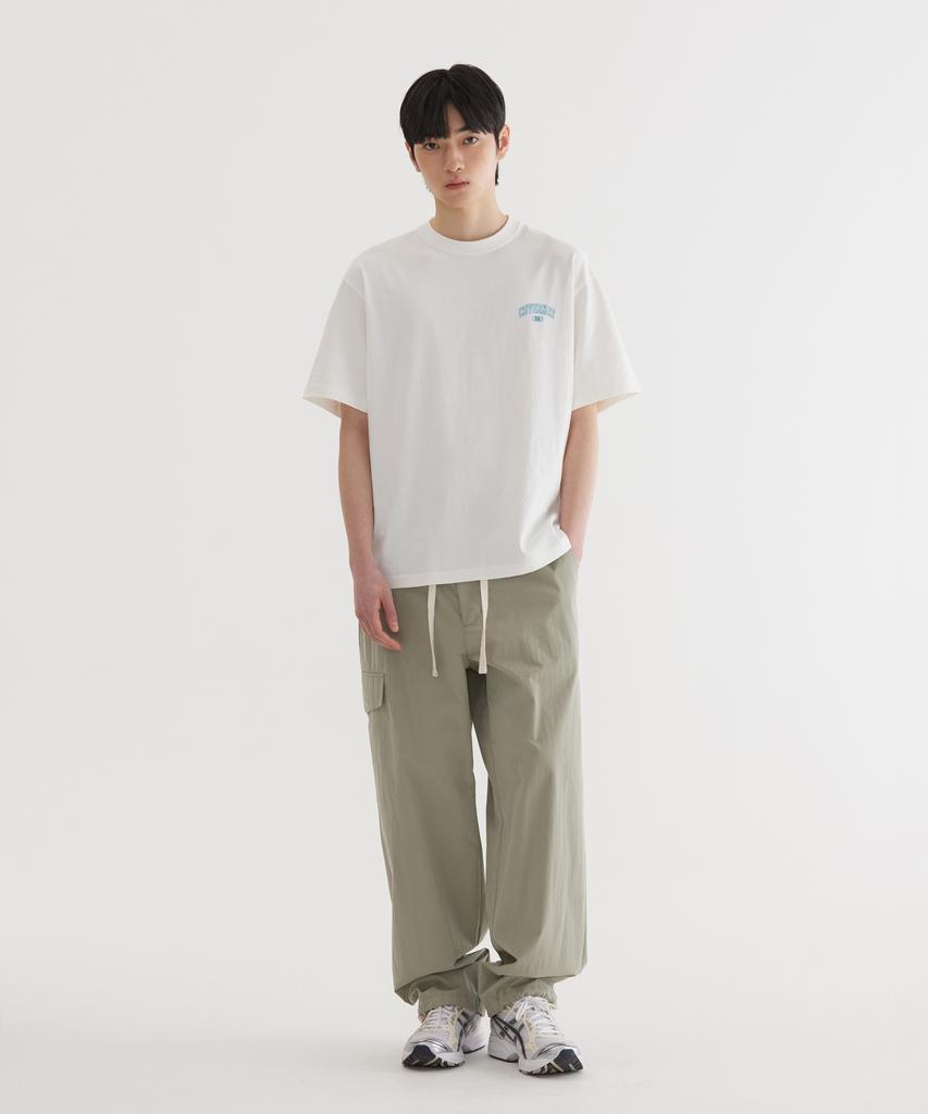 COVERNAT Semi-Wide String Cargo Easy Pants Light Khaki