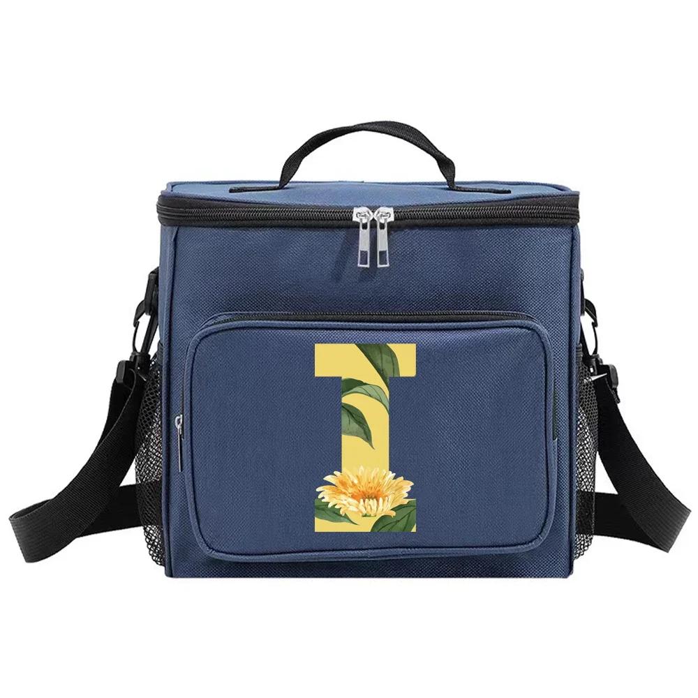 Lunch Bag Thermal Organizer Handbag Insulated Bags Cooler Box Camping Shoulder Storage Lunchbag for Men and Women Floral Series