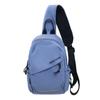 Large Capacity Shoulder Crossbody Bag Solid Color Sports Knapsack Fashion Nylon Chest Bag  Street