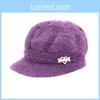 Embellished Heart Knitted Hat Winter Warm Thickened Pumpkin Cap Gift Outdoor