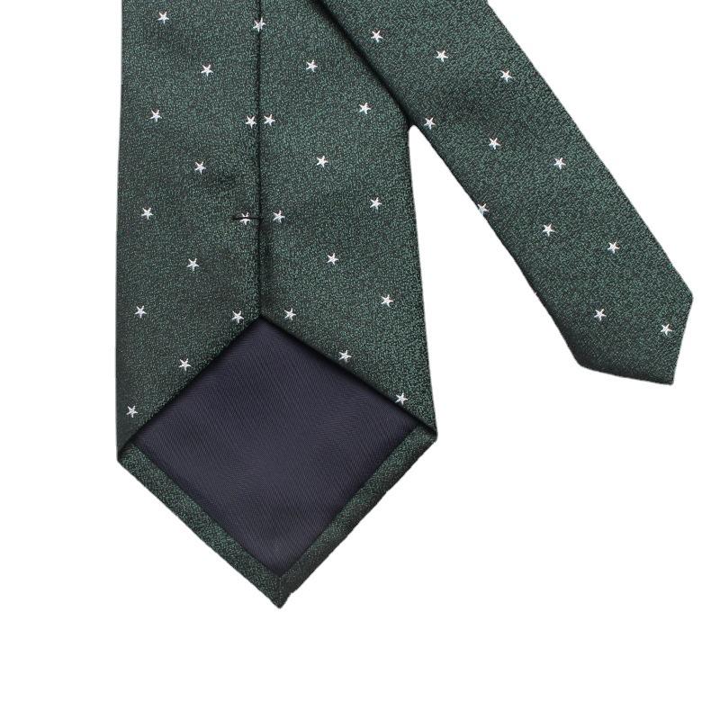 Rael Green Series Tie 8Cm Polyester Silk Business Suit Jacquard Tie Bulk Tie