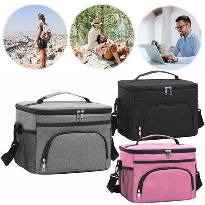 Thermal Insulated Lunch Bag with Adjustable Strap Thermal Cool Bags Portable Thermal Lunch Tote Bag for Women Men Office Work