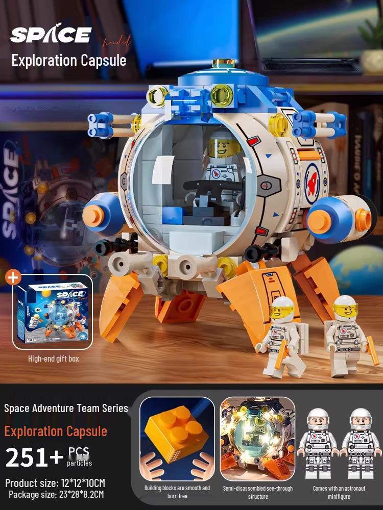 Space Shuttle Building Blocks Astronaut Exploration Toy Set for Kids