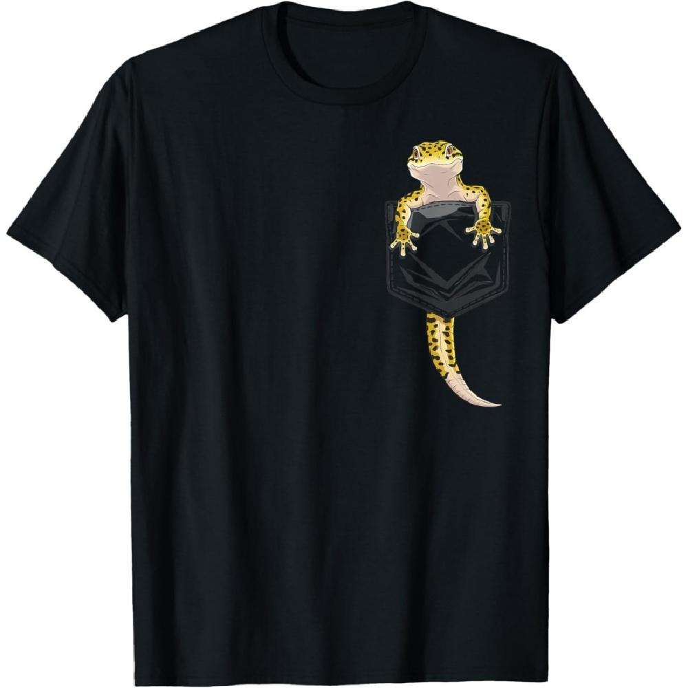 

Cute Lizard Reptile Leopard Gecko Pocket Gifts Men Women Kid T-Shirt XXXXXL чорний