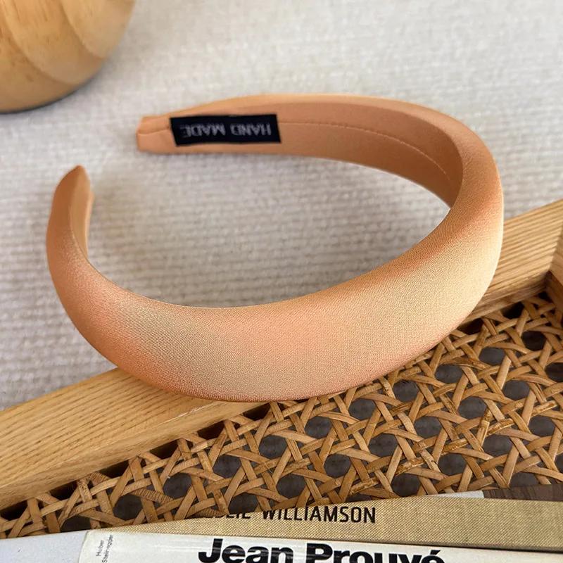 New Pumpkin Color Headband Velvet Sponge Wide Hair Band for Woman Girl Elegant  Hair Hoop Autumn/Winter Fashion Hair Accessories