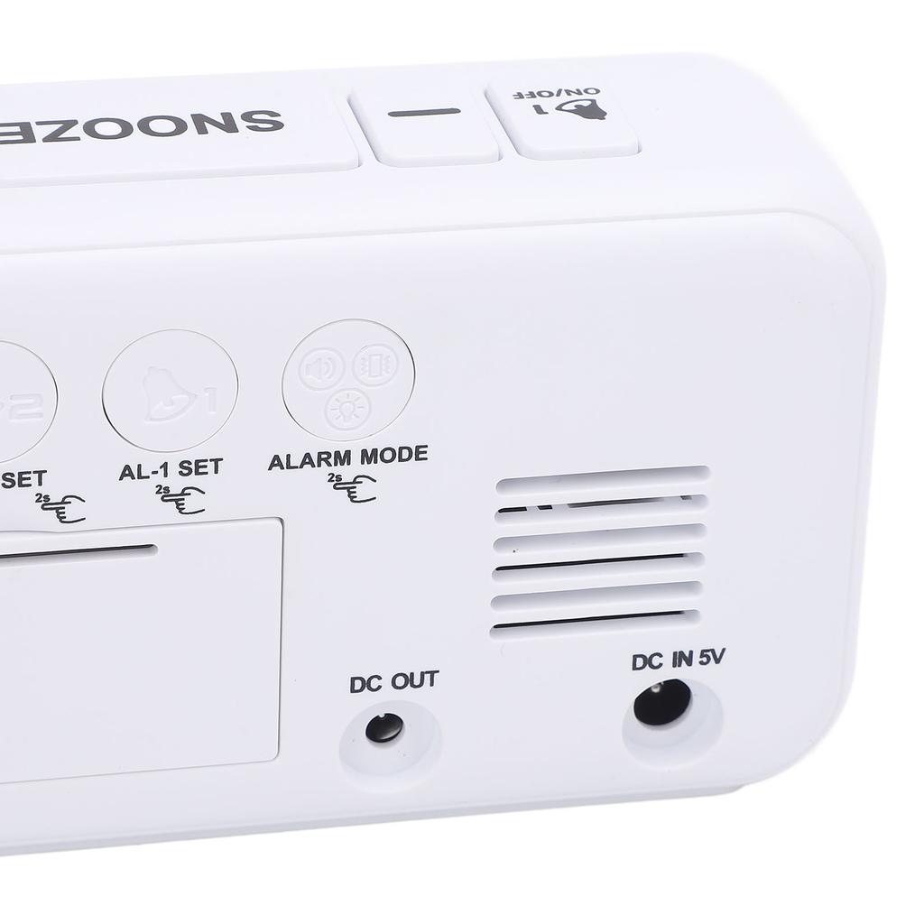 Extra Loud Dual Alarm Clock with Bed Shaker LED Display Bed Shaking Alarm Clock Snooze Function for Heavy Sleepers
