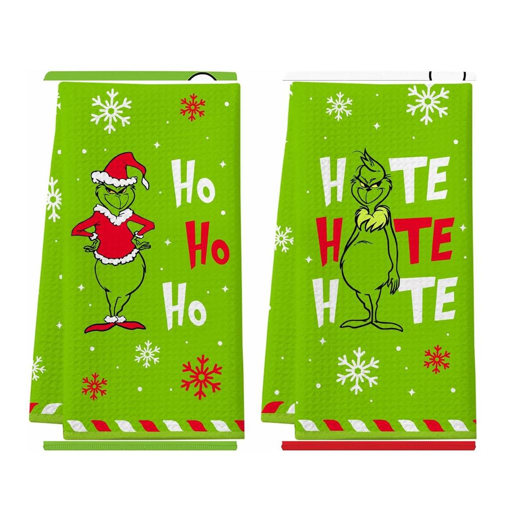 Vánoční 3D tištěné ručníky, Kuchyňské přísavné ručníky, Ručníky na ruce, Ručníky na obličej