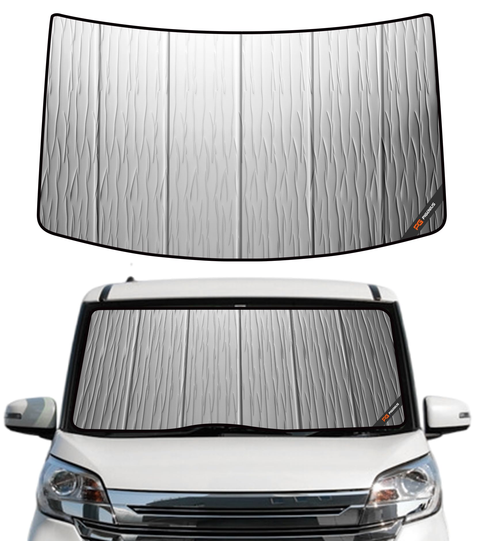 

Pigenius Улучшенный передний солнцезащитный экран для Nissan Dayz Roox Защита от легкого солнца, тепла и УФ-лучей для автомобиля, складная шторка на лобовое стекло с сумкой для хранения (Серия B21) -