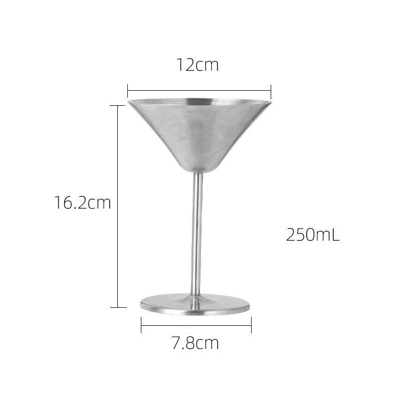 Stainless Steel Martini Cocktail Glass Champagne Goblet Wine Cup Rose Gold Personalized Design Metal Utensils