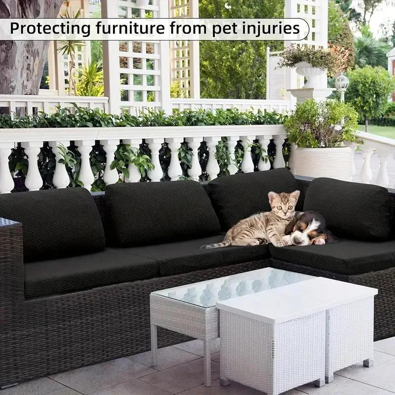 Outdoor Stretch Patio Sofa Cushion Covers Protector Stretch Removable Sofa Slipcover for Bedroom Office Living Room Home