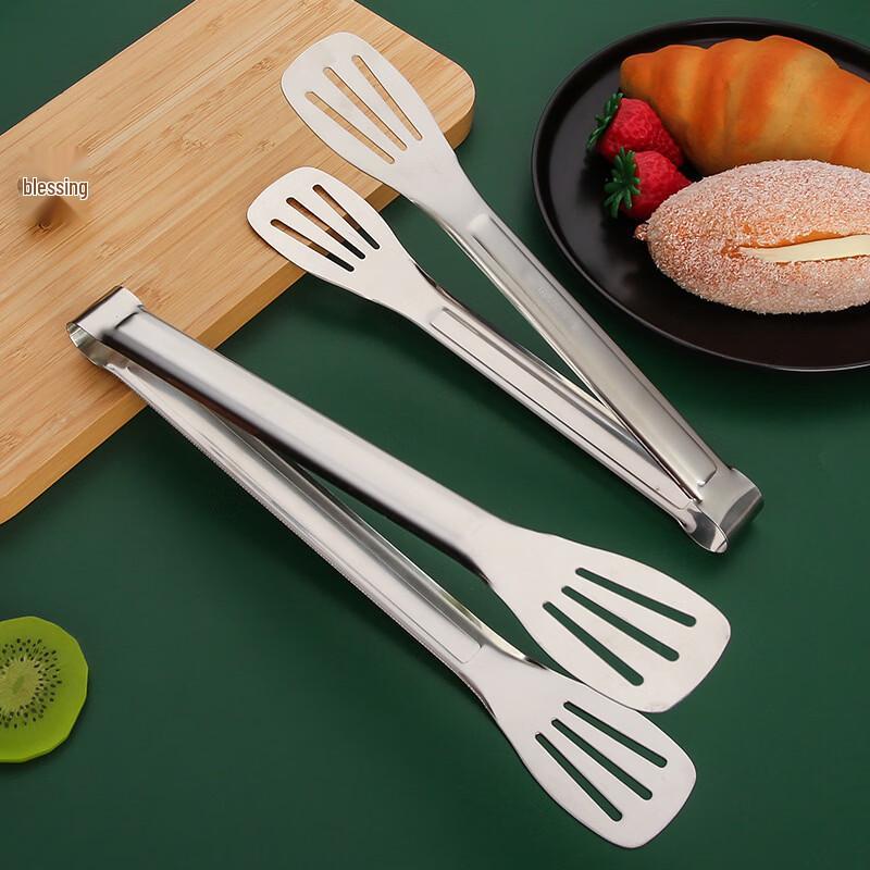 201 Stainless Steel 12-Inch Food Tongs - 5-Pack