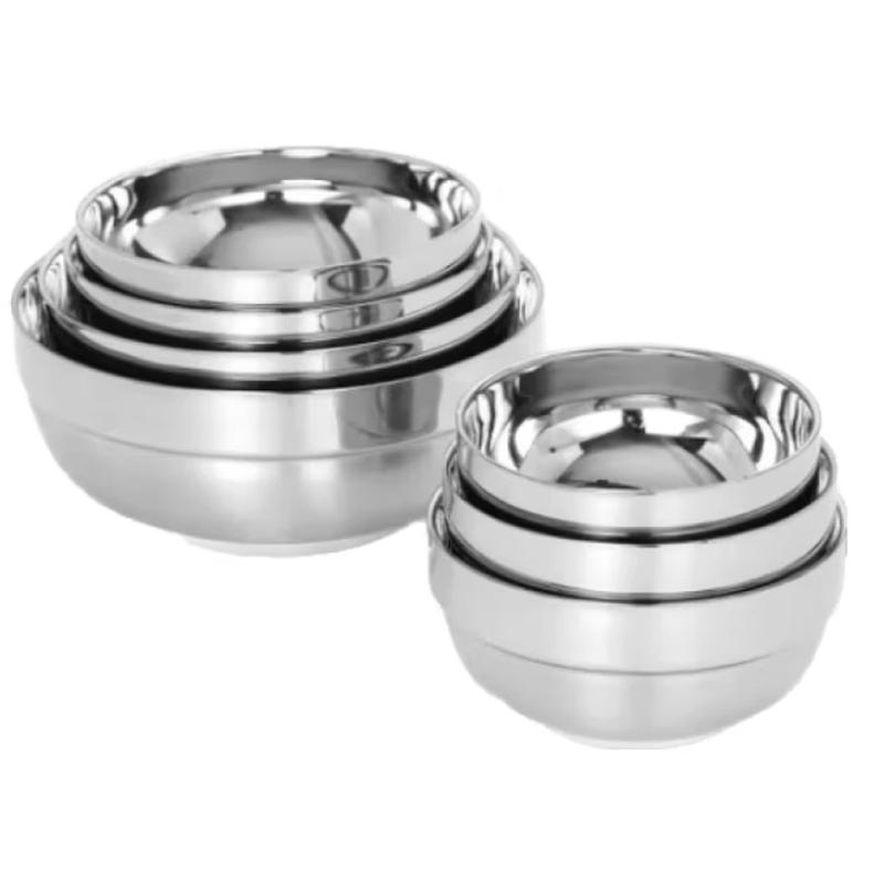 SIFAR Double-Layer Insulated Stainless Steel Bowl - 8 Pack