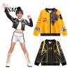 Kinder Preppy Jacke Dämonenjäger Cosplay für Teenager Reißverschluss Baseball Bomber Hautfreundliche Kleidung Mantel Bedruckt Herbst Winter Kostüm Rollenspiel Täglich