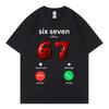 67 Está Ligando Meme Engraçado Camiseta Masculina Feminina Alta Qualidade Moda Camisetas Oversized Verão Casual Algodão Manga Curta