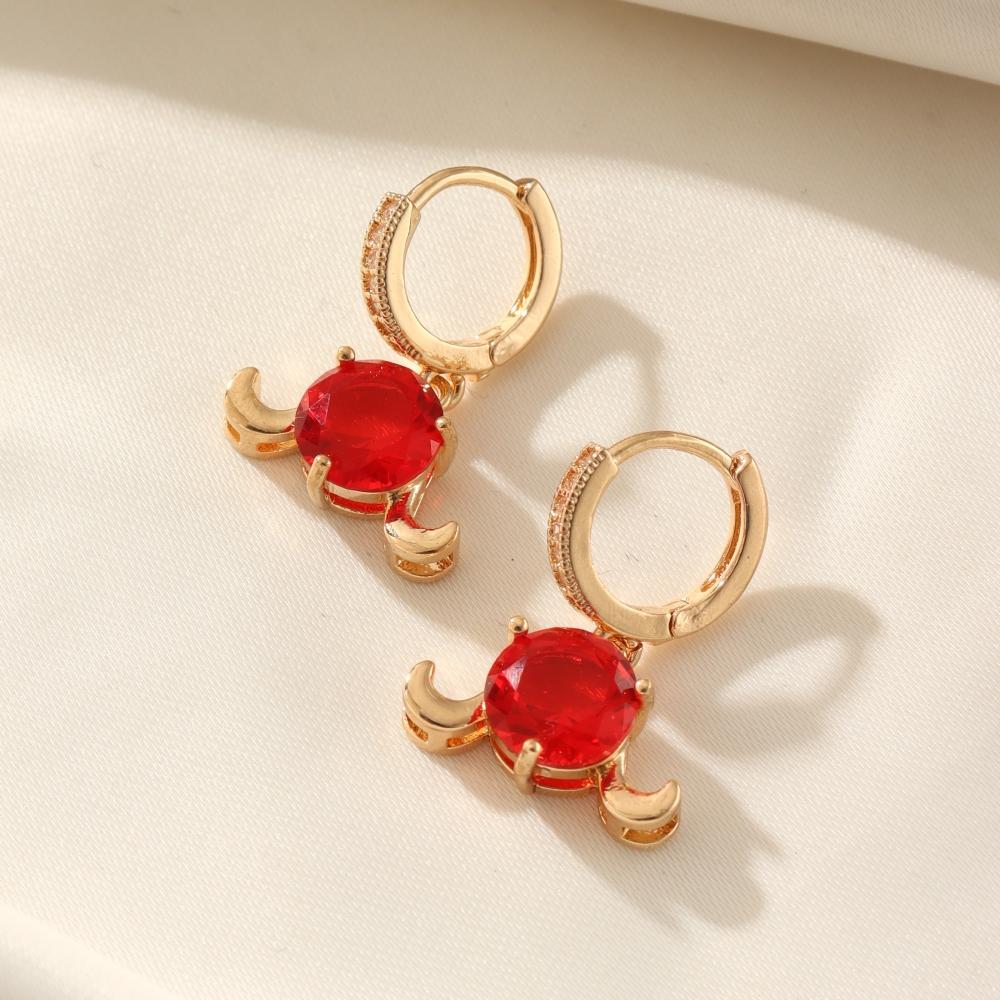 Sparkling Yellow Zirconia  Dangle Earrings for Women Earring Jewelry Wedding Party Accessories