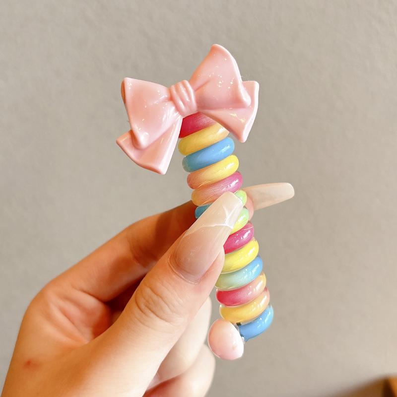 2025 Elastice de păr Little Star cu împletitură bubble - Coadă de cal înaltă, accesorii de păr tip fir telefonic pentru fete