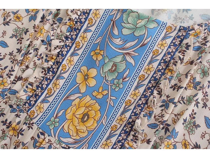 2025 Spring Women's European-American Style Long Sleeve Casual Print Dress