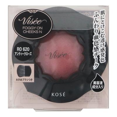 KOSE Bise Foggy On Cheeks N Brush Built-in, 1 Piece, RO 620 Antique Rose