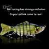 10CM/15.3G Multi-Jointed Fishing Lure with Hooks Realistic 7-Section Swimbait Plastic Artificial Bait Freshwater Saltwater Fishing Accessories