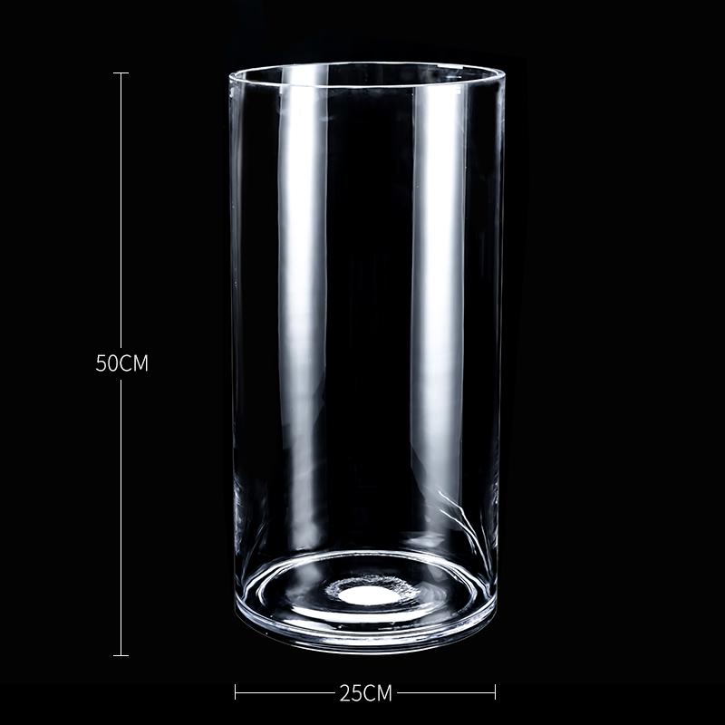 Bardzo Duży Przezroczysty Szklany Wazon do Salonu lub na Stół Jadalny - Idealny do Bambusa, Suszonych Kwiatów i Aranżacji Wodnych