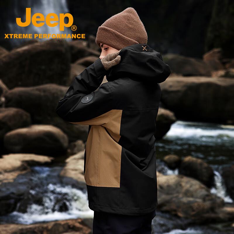 JEEP Autumn Winter Outdoor 3-in-1 Fleece Lined Jacket J432074006