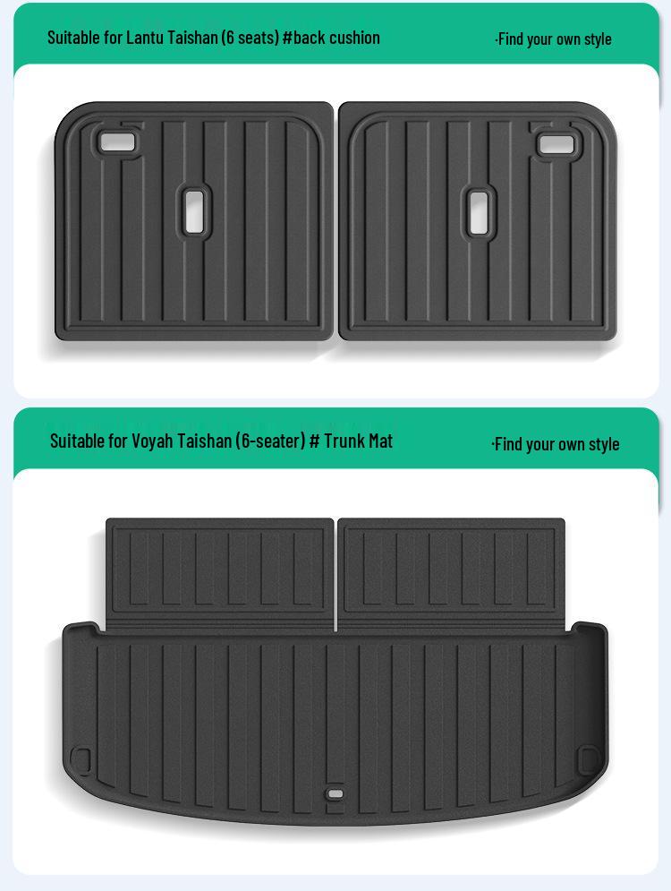 Lantu Tianshan Car Floor Mats: TPE, Eco-Friendly, Vehicle-Specific, Fits 26 Models, Includes Trunk Mat