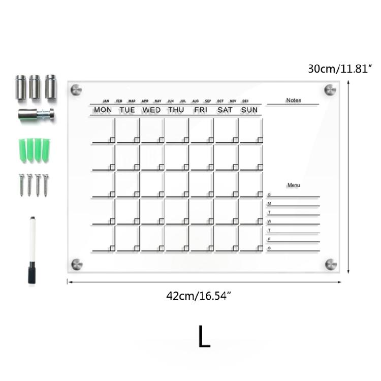 Acrylic Dry Erase Calendar Board To Do List Whiteboard for Wall Decorative