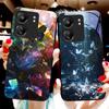 Verlauf Schmetterling Für Xiaomi Redmi 13C Note13 12 Pro Plus 5G Note 9 13T Pro POCO X6 F5 F6 Schwarz Gehärtetes Glas Handyhülle
