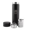 Tea Tonic Thermal Drink Bottle (Double Wall Stainless Steel + Infuser Basket) Black 450ml