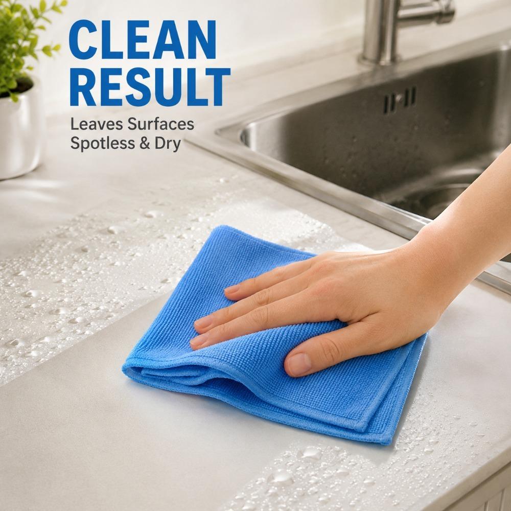 Microfiber Cleaning Cloth Absorbent Dishwashing Towel Reusable Household Cleaning Rag for Kitchen Bathroom Table Window Car Use