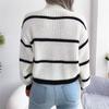 New Turtleneck Long Sleeved Women Striped Pullover Sweater Elegant Autumn Winter Loose Fashion Casual Office Tops Lady Knitwear Clothes
