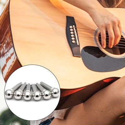 6 Stück/Set Gitarren-Stegbolzen Ersatzteile Gitarrensaiten-Wirbelnagel Gitarren-Stegbolzen Wirbel für Folk-Akustikgitarre