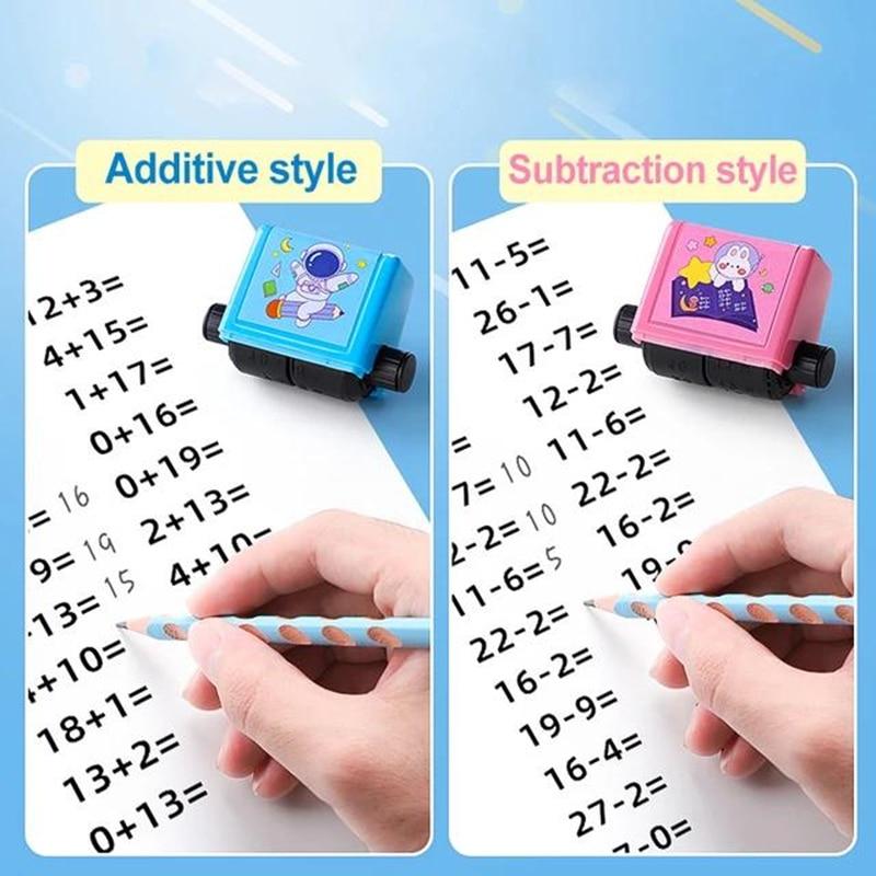 Math Roller Stamp Addition Subtraction Practice Primary School Mental Arithmetic Exercise