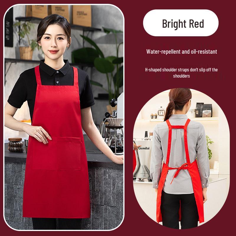 Festive Red Waterproof Apron for Weddings, Celebrations, Birthdays, and More - Unisex Design