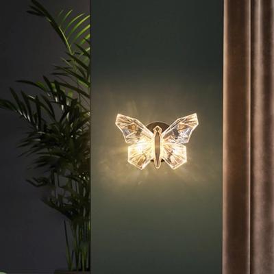 Nordic Luxury Butterfly Wall Lamp Indoor Lighting Bedhead LED Wall Lamp Living Room Staircase Decorative Lighting Fixtures