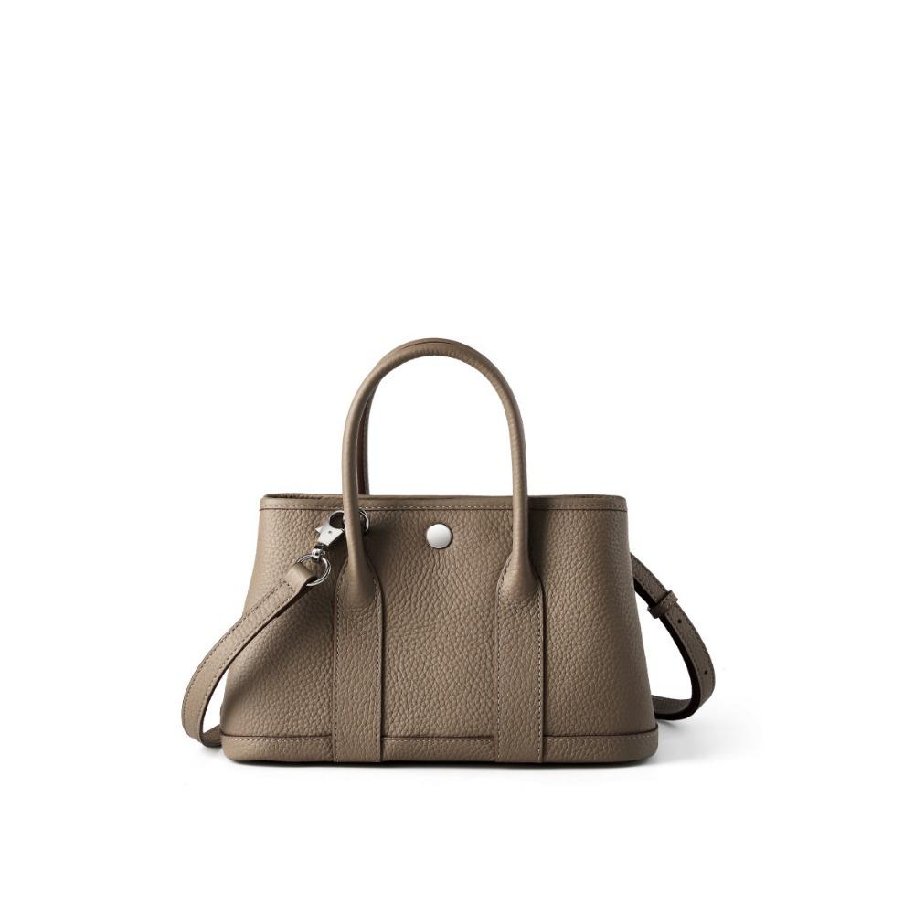 

Cowhide Shoulder Bag Fashion Bucket Bag Portable Messenger Bag темно-серого