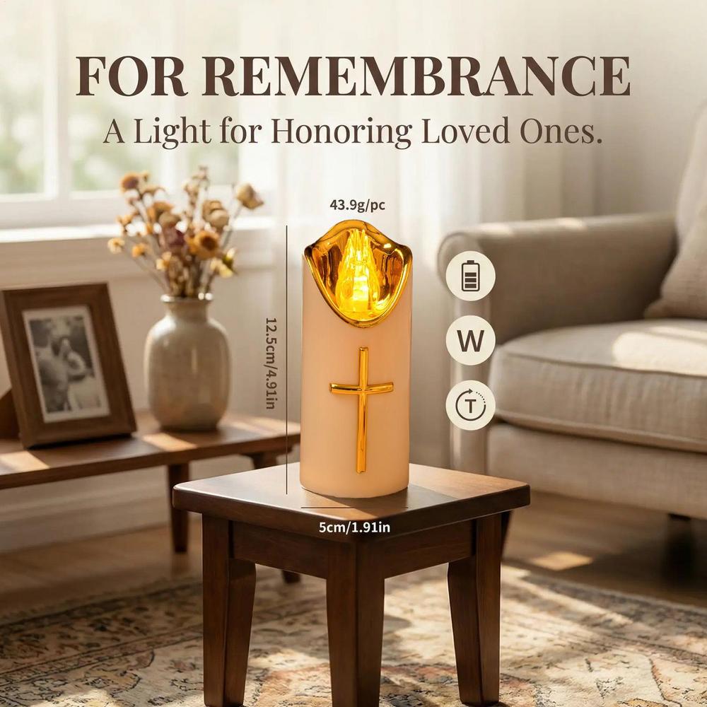 Electric Candles Battery Operated Creative Portable Realistic Flame Candles Decor Waterproof Battery Operated Candle with Lamps